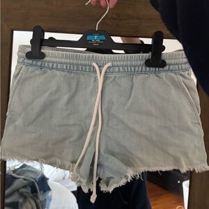 Aerie Drawstring Pull On Denim Shorts